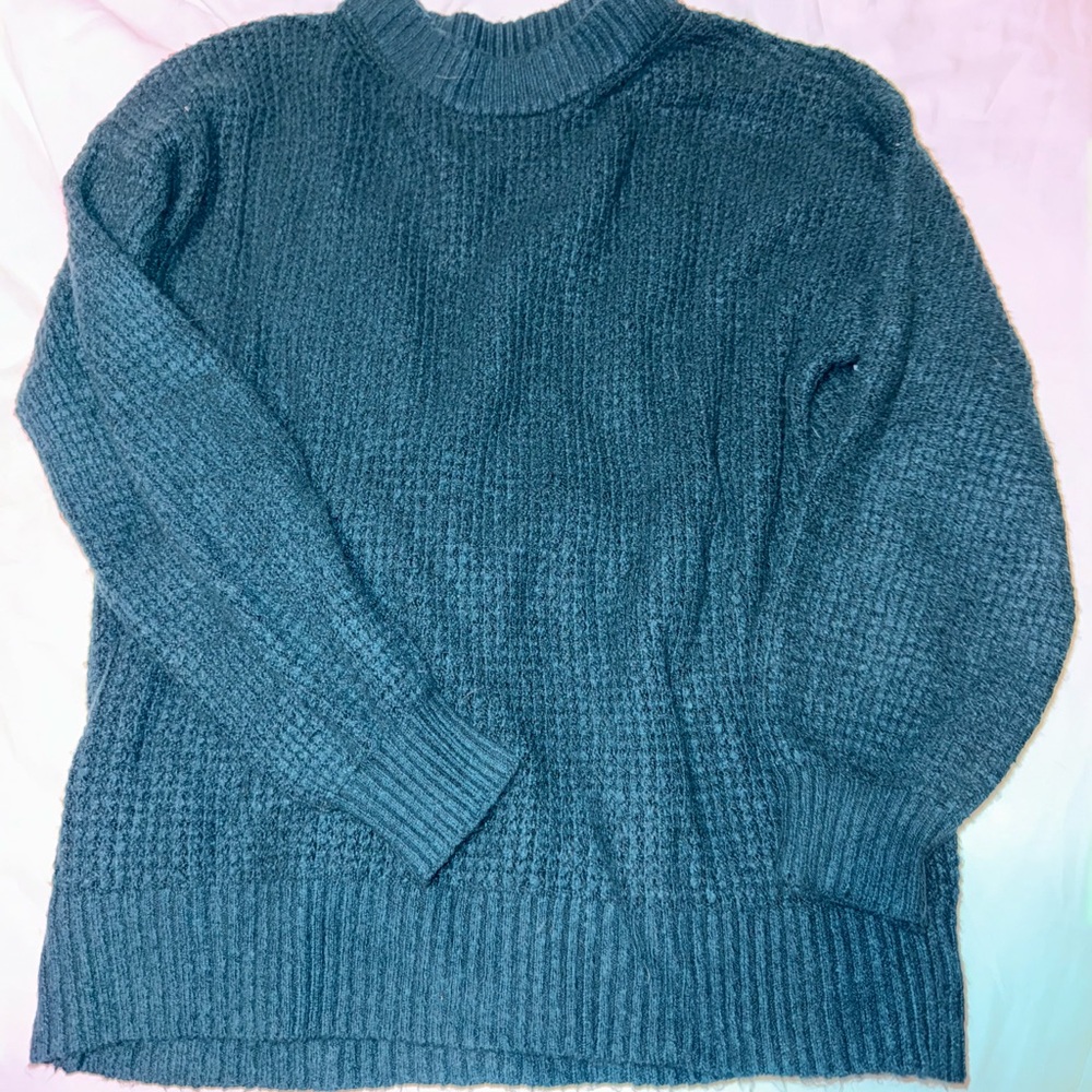 American Eagle Outfitters Teal Knit Pullover
